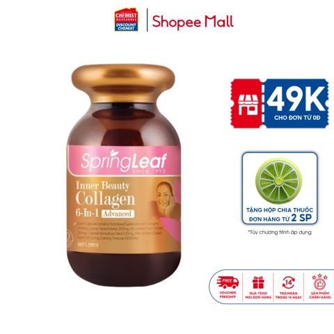 Collagen 6 In 1 Inner Beauty Spring Leaf 90 viên của Úc làm đẹp da, sáng da, căng da