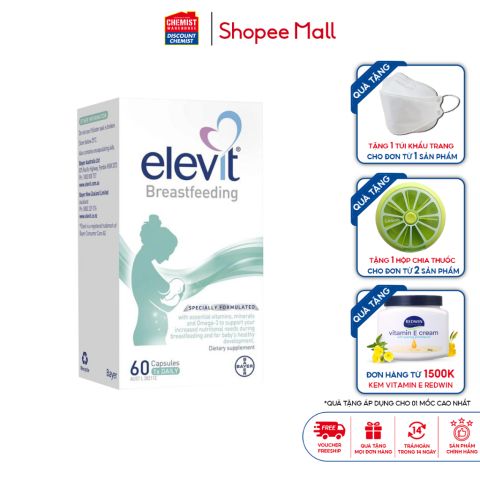 Vitamin tổng hợp cho mẹ bầu sau sinh Elevit Breastfeeding 60 viên bổ sung đủ chất cho bà bầu