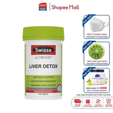 Thải Độc Gan Swisse Liver Detox 120 viên giúp hỗ trợ và tăng cường chức năng gan, phòng ngừa các bệnh liên quan đến gan